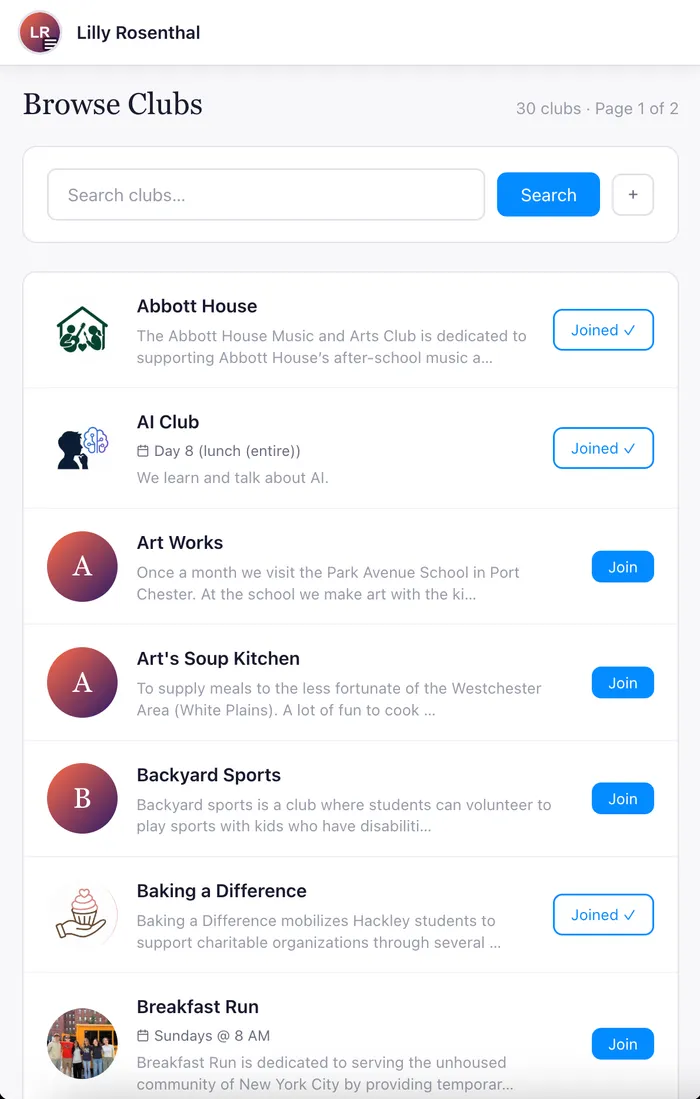 browse clubs image