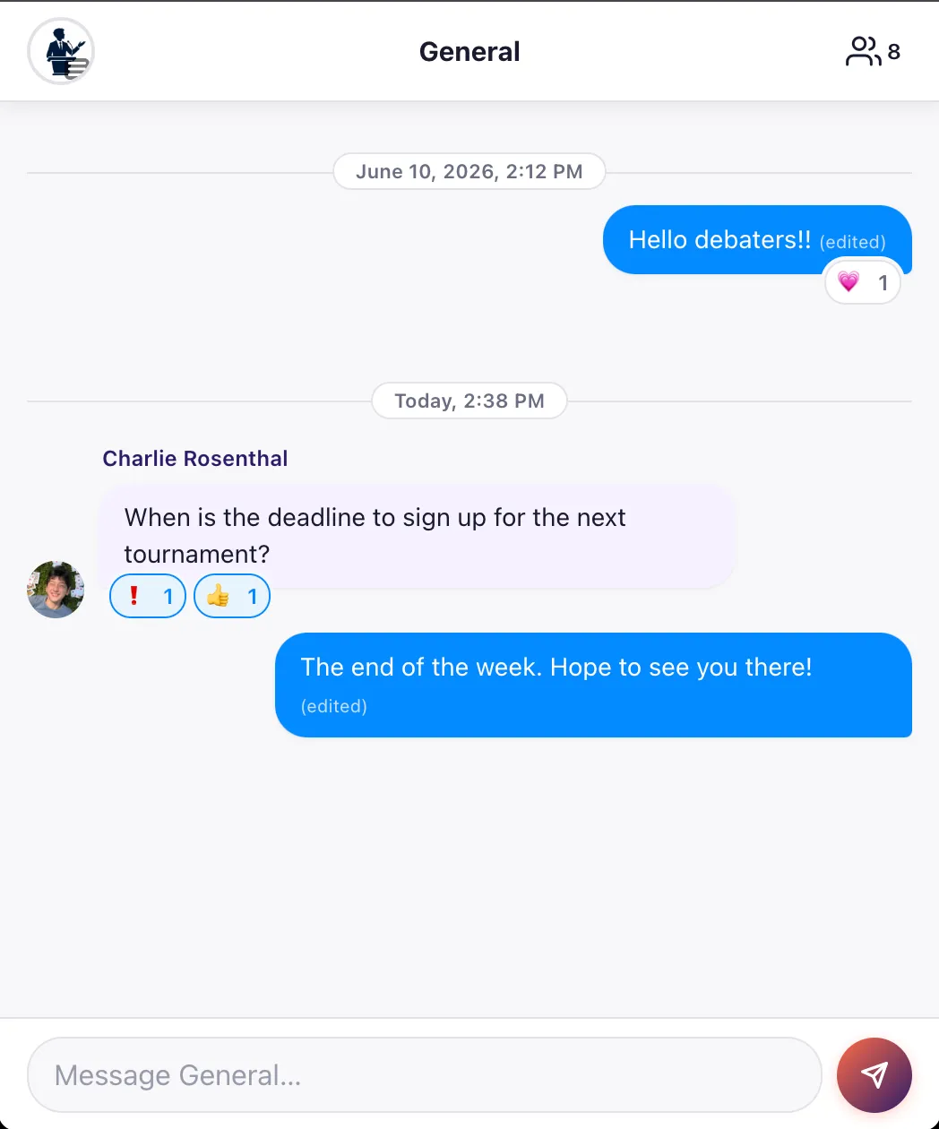 Club chats