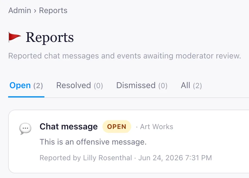 Report Message
